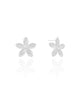 Brinco Flor 2.0 cm Ródio Branco