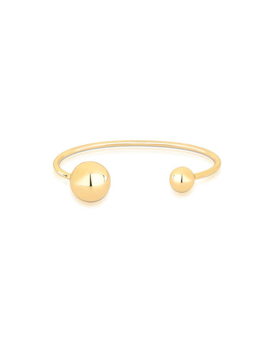 Bracelete 2 Bolas Aberto Liso
