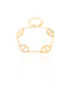 Pulseira Elos Cravejados Cristal Banhado a Ouro 18K