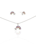 Conjunto Infantil Arco-Íris Ródio Branco