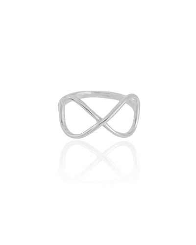 Anel Infinito Tamanho 15 Ródio Branco