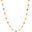 Gargantilha Pontos de Luz Coloridos Banhado a Ouro 18K - 45 cm