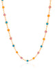 Gargantilha Pontos de Luz Coloridos Banhado a Ouro 18K - 45 cm