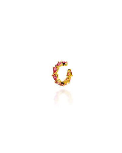 Piercing Fake Gotas Cravejadas Rosa