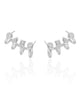 Ear Cuff Geométrico Cristal Ródio Branco