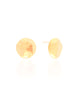 Brinco Redondo Orgânico Amassado 2.2 cm Banhado a Ouro 18K