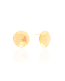 Brinco Redondo Orgânico Amassado 2.2 cm Banhado a Ouro 18K