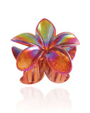 Presilha Flor Marrom Perolado