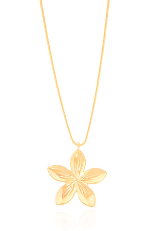 Gargantilha Veneziana Flor 2.0 cm Banhado a Ouro 18K - 45 cm