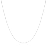 Gargantilha Longa Bolinhas 1.5 mm Ródio Branco