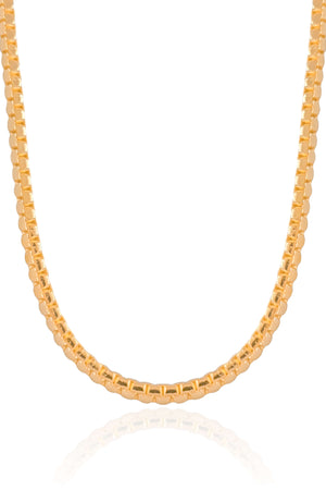 Choker Malha Egípcia 4 mm Banhado a Ouro 18K