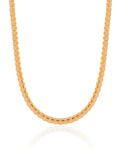 Choker Malha Egípcia 4 mm Banhado a Ouro 18K
