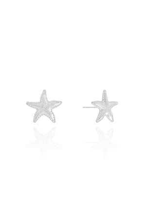 Brinco Estrela do Mar 1.5 cm Ródio Branco