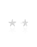 Brinco Estrela do Mar 1.5 cm Ródio Branco