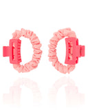 Kit Presilhas Retangulares e Elásticos Rosa