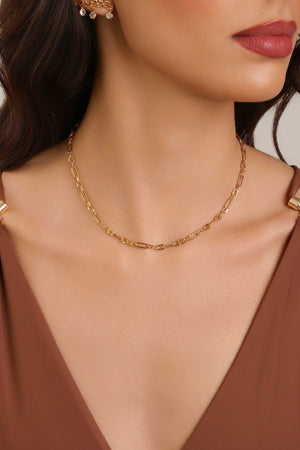 Choker Elos 4 mm Banhado a Ouro 18K