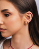 Ear Hook Filetes Lisos Banhado a Ouro 18K