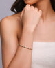 Pulseira Lisa e Zircônias com Cristal Banhado a Ouro 18k