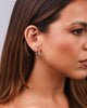 Brinco Argola Flor Colorida Banhado a Ouro 18K