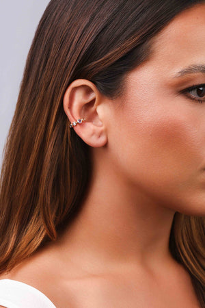 Piercing Colorido Cravejado Banhado a Ouro 18K