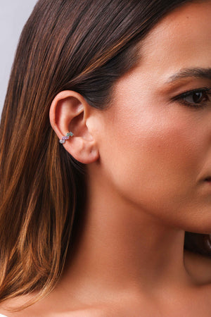 Piercing Torcido Colorido Ródio Branco