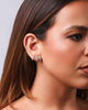 Brinco Ear Cuff Cravejado Colorido Banhado a Ouro 18K