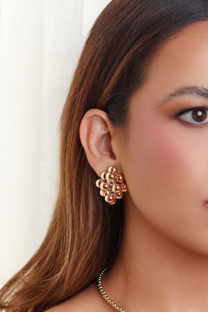 Brinco Bolinhas Lisas Banhado a Ouro 18K