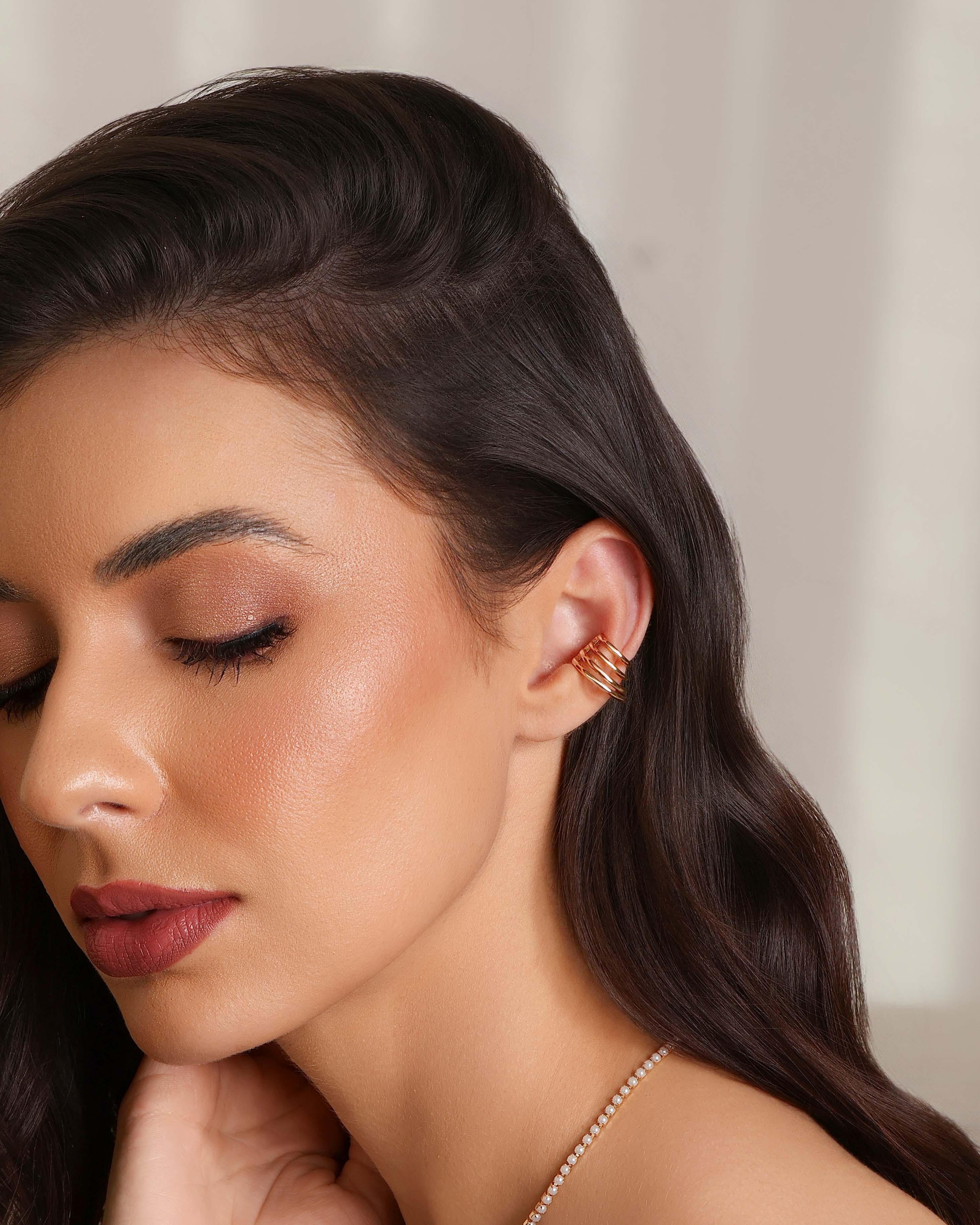 Piercing Encaixe Filetes Banhado a Ouro 18K