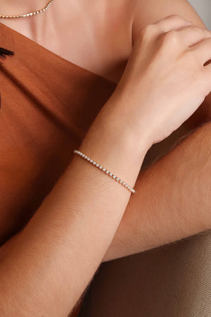 Pulseira Pérola 2 mm Banhado a Ouro 18K