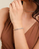 Pulseira Tripla Cravejada Cristal Banhado a Ouro 18K