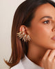 Brinco Ear Cuff Asa Lisa 6.5 cm Banhado a Ouro 18K