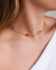 Choker Navetes Coloridos Banhado a Ouro 18K