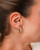 Brinco Argola Cravejada Cristal 1.6 cm Banhado a Ouro 18K