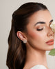 Brinco Flor Cravejado Cristal 1.7 cm Banhado a Ouro 18K