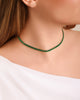 Choker Cristal Esmeralda Ródio Branco