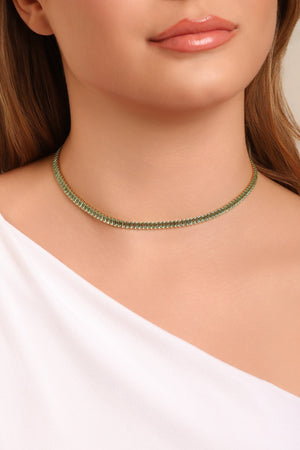 Choker Turmalina Banhado a Ouro 18K