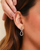 Brinco Circulo Gota Cravejado Cristal Banhado a Ouro 18K