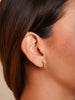 Brinco Argola Cristal 1.4 mm Banhado a Ouro 18K