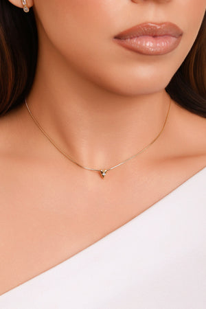 Choker Coração Ponto de Luz Banhado a Ouro 18K