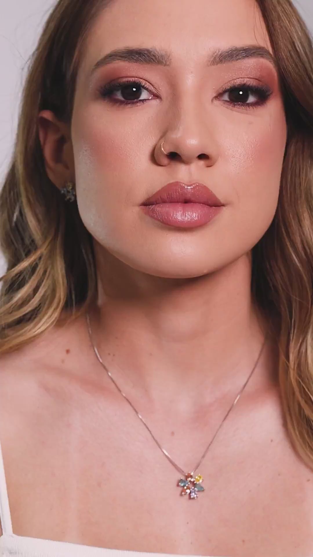 Conjunto Mandala Gotas Coloridas Ródio Branco