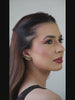 Brinco Ear Cuff Carre Quadrado Verde Esmeralda com Tarraxa Virgula