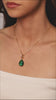 Pingente Gota Turmalina Cravejada Cristal Banhado a Ouro 18K