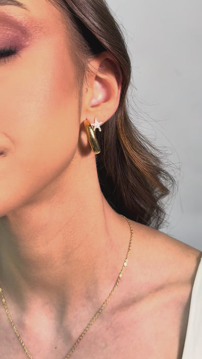 Choker Madrepérolas Quadrados Lisos Banhado a Ouro 18K