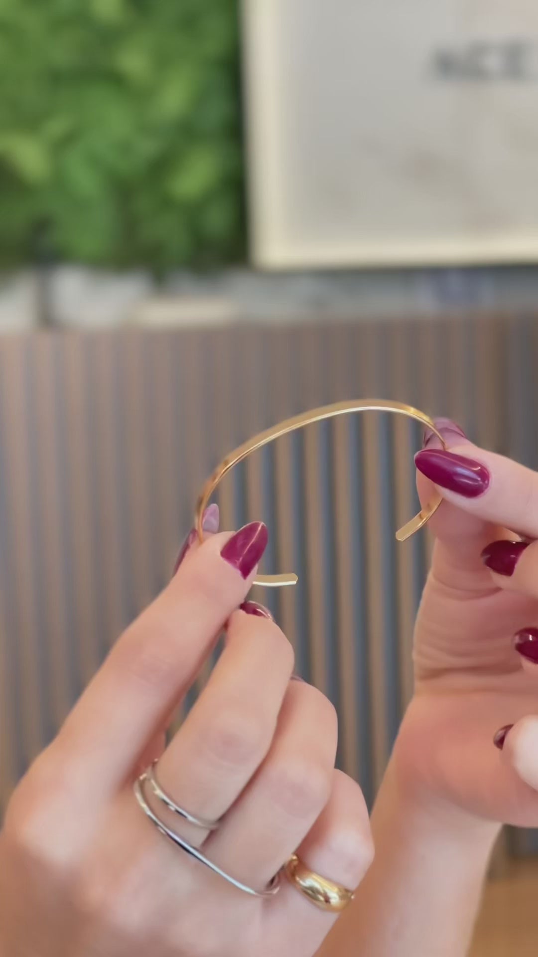 Bracelete Liso Flat Banhado a Ouro 18K