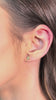 Brinco Gota Cravejada Cristal 6 cm Banhado a Ouro 18K