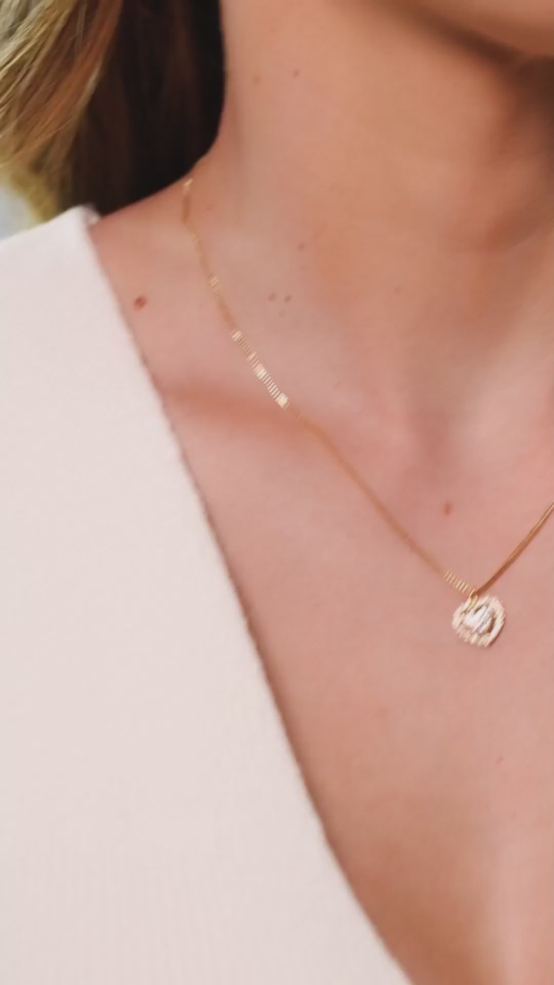 Gargantilha Veneziana Coração Cravejado Cristal Banhado a Ouro 18K - 40 cm