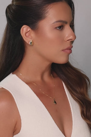 Gargantilha Veneziana Gota Abaulada Lisa Banhado a Ouro 18k - 45 cm