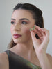 Brinco Ear Cuff Flores Navete Verde Esmeralda Pino e Encaixe