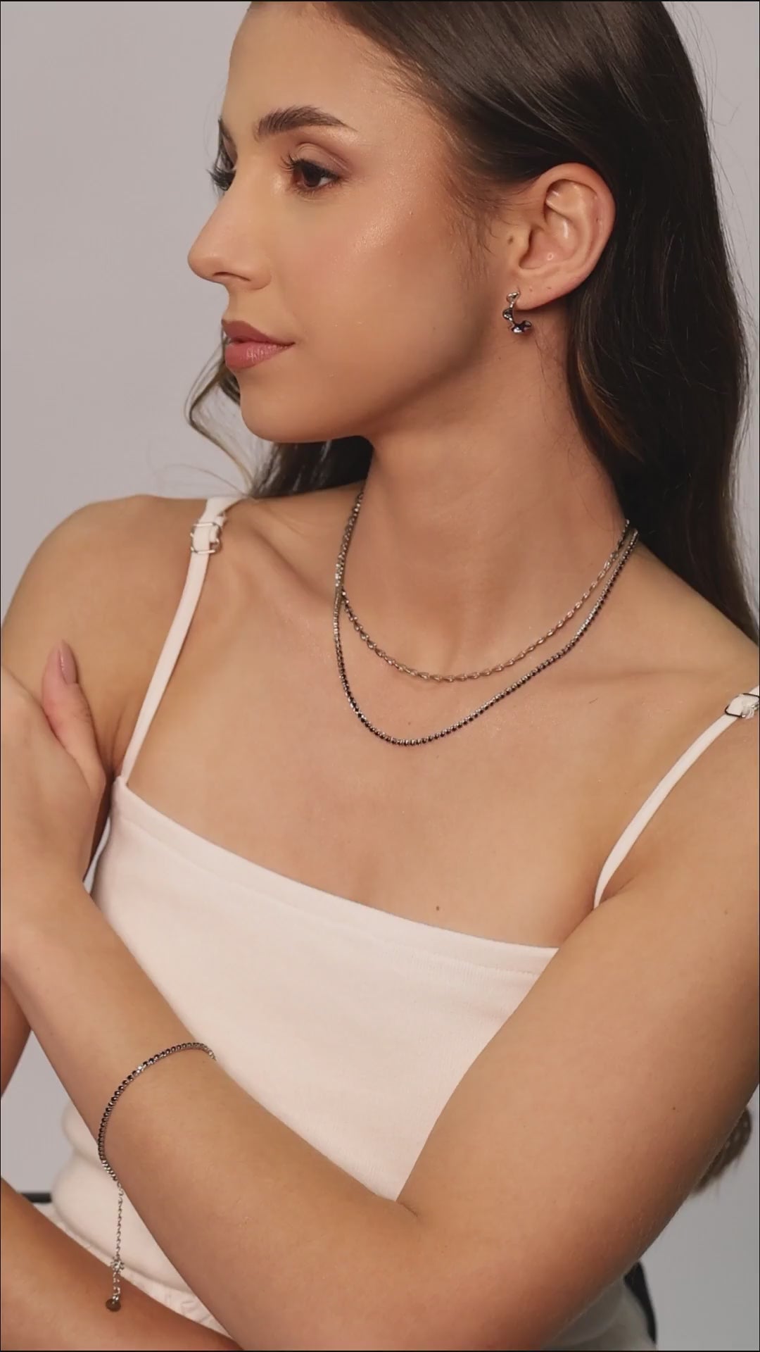 Choker Riviera Onix 2 mm Ródio Branco