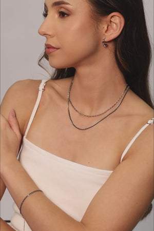 Choker Riviera Onix 2 mm Ródio Branco